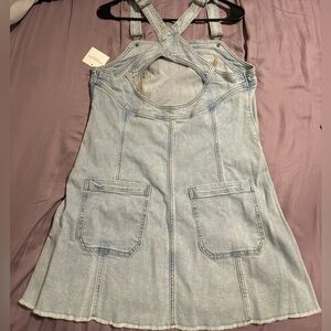 Brand new American Eagle Jean overall dress large